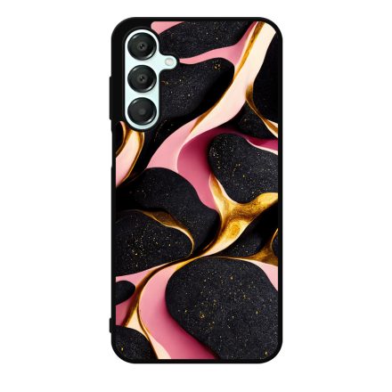 Fekete-Lila és arany mintás Art Samsung Galaxy A55 tok