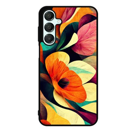 Absztrakt színes virágok Art Samsung Galaxy A55 tok