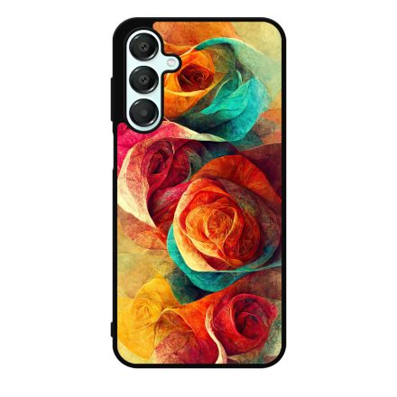 Absztrakt színes rózsák Art Samsung Galaxy A55 tok