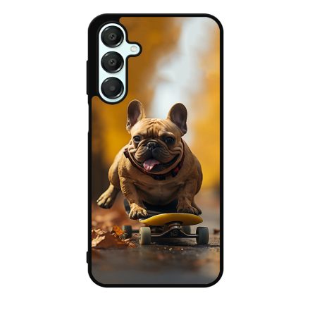 Francia bulldog gördeszkán Samsung Galaxy A55 tok