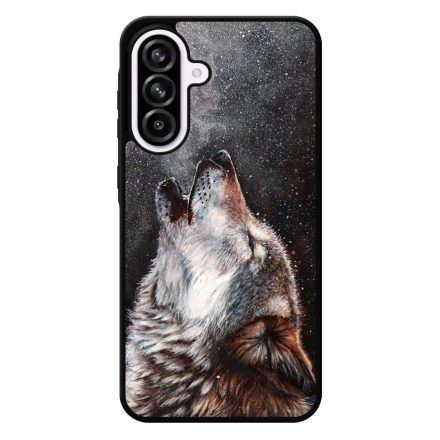 téli farkas wolf art Samsung Galaxy A56 tok