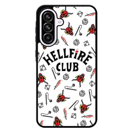 Hellfire Club - Fehér Mintás - Stranger Things Samsung Galaxy A56 tok