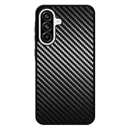 Ezüst karbon fiber mintás Samsung Galaxy A56 tok