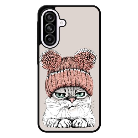 Cuki sapkás cica Samsung Galaxy A56 tok