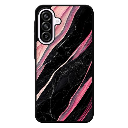 Luxury fekete-pink márvány mintás Samsung Galaxy A56 tok