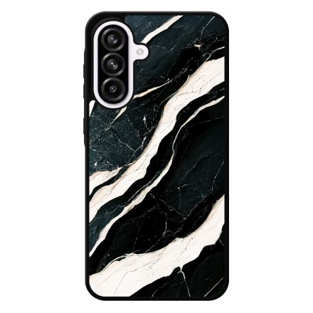 Trendi fekete-fehér márvány mintás Samsung Galaxy A56 tok