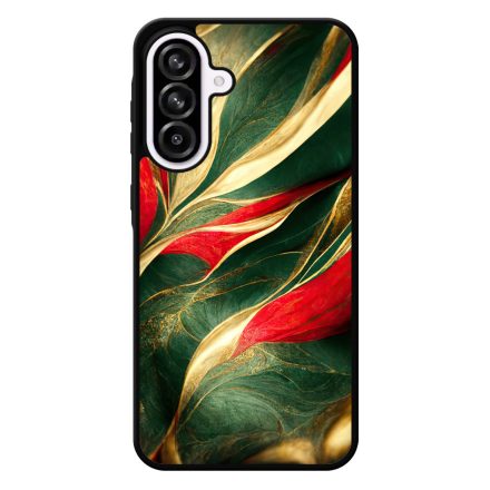 Magyaros piros-zöld márvány mintás Samsung Galaxy A56 tok