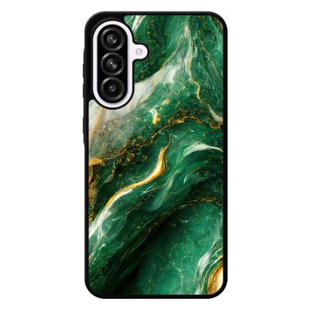 Smaragd zöld és arany márvány mintás  Samsung Galaxy A56 tok