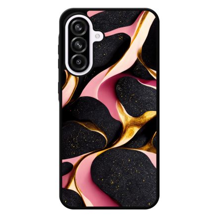 Fekete-Lila és arany mintás Art Samsung Galaxy A56 tok