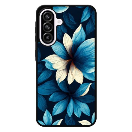 Szépséges kék virágos Art Samsung Galaxy A56 tok