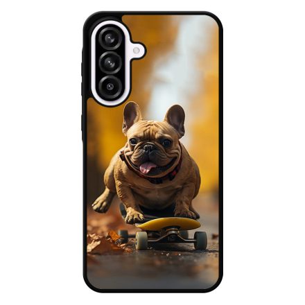Francia bulldog gördeszkán Samsung Galaxy A56 tok