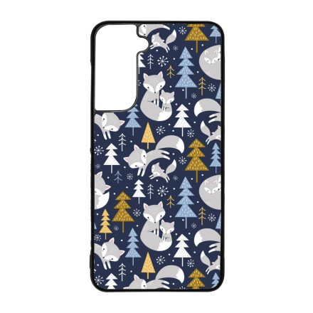 Tündéri Karácsonyi róka mintás Samsung Galaxy S21 FE tok