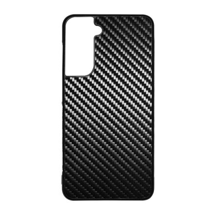 Ezüst karbon fiber mintás Samsung Galaxy S21 FE tok