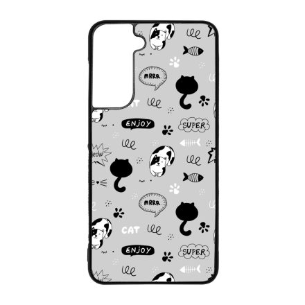 Mrrr Cuki Cica mintás Samsung Galaxy S21 FE tok