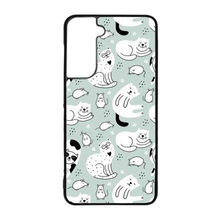 Tündéri macska-egér mintás Samsung Galaxy S21 FE tok