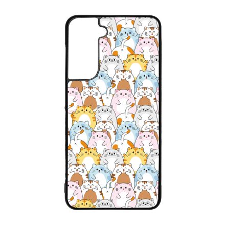 Tündéri Kawaii cica mintás Samsung Galaxy S21 FE tok
