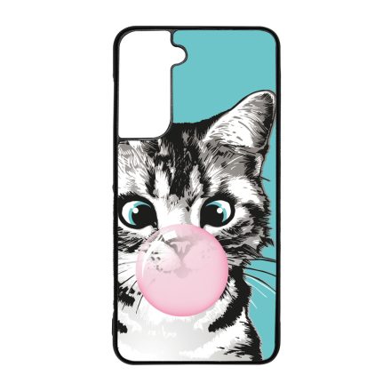 Bubble Cat - cica mintás Samsung Galaxy S21 FE tok
