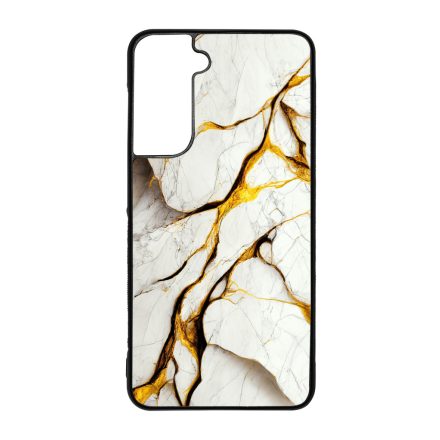 Luxury fehér és arany márvány mintás Samsung Galaxy S21 FE tok