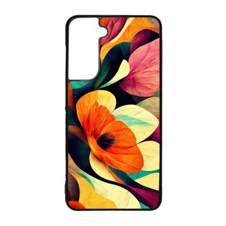 Absztrakt színes virágok Art Samsung Galaxy S21 FE tok