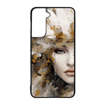 Szépséges aranyló nő Art Samsung Galaxy S21 FE tok