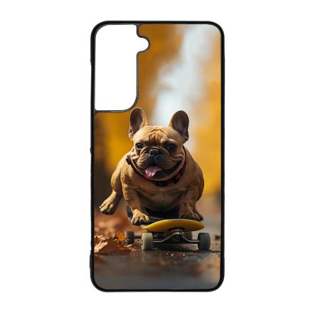Francia bulldog gördeszkán Samsung Galaxy S21 FE tok