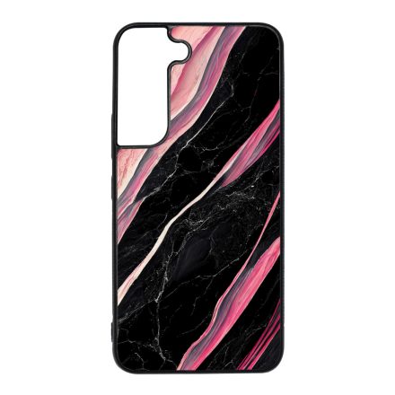 Luxury fekete-pink márvány mintás Samsung Galaxy S22 tok