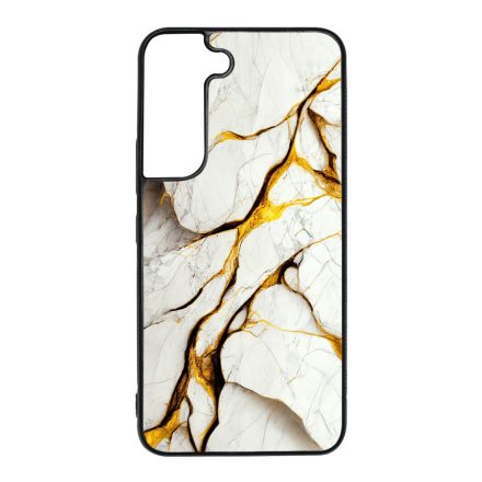 Luxury fehér és arany márvány mintás Samsung Galaxy S22 tok