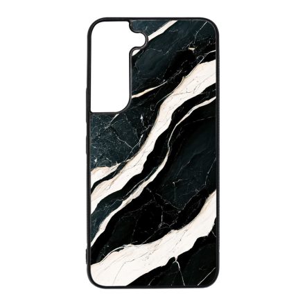 Trendi fekete-fehér márvány mintás Samsung Galaxy S22 tok