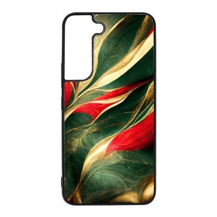 Magyaros piros-zöld márvány mintás Samsung Galaxy S22 tok