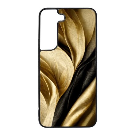 Fekete-arany mintás szatén hatású Art Samsung Galaxy S22 tok