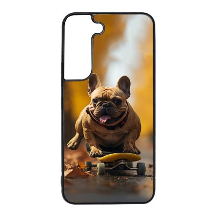 Francia bulldog gördeszkán Samsung Galaxy S22 tok