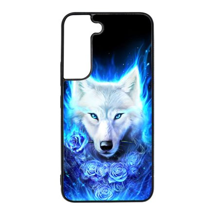 Farkas kék rózsával Samsung Galaxy S22 tok