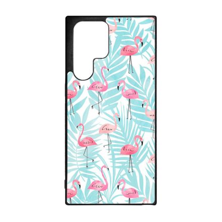Flamingo Pálmafa nyár Samsung Galaxy S22 Ultra tok