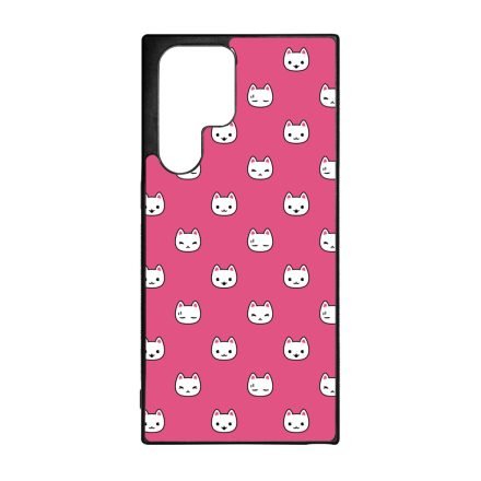 PINK Kitty Cat - cicás Samsung Galaxy S22 Ultra tok
