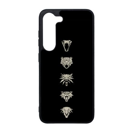 Witcher Schools wolf fehér farkas Samsung Galaxy S23 Plus tok