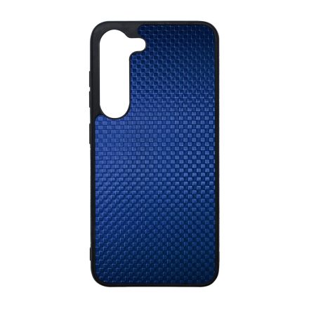 Gyönyörű kék karbon fiber mintás Samsung Galaxy S23 Plus tok