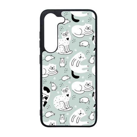 Tündéri macska-egér mintás Samsung Galaxy S23 Plus tok