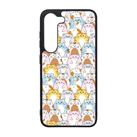 Tündéri Kawaii cica mintás Samsung Galaxy S23 Plus tok