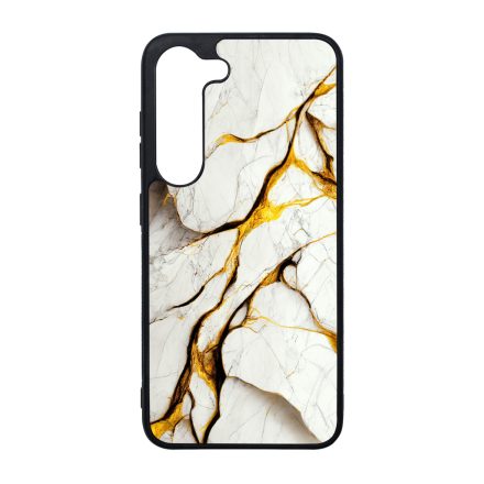 Luxury fehér és arany márvány mintás Samsung Galaxy S23 Plus tok