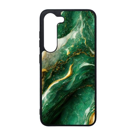 Smaragd zöld és arany márvány mintás  Samsung Galaxy S23 Plus tok