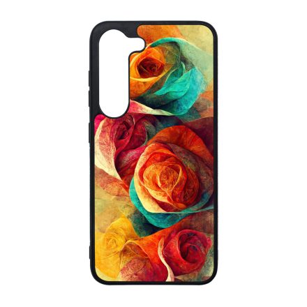 Absztrakt színes rózsák Art Samsung Galaxy S23 Plus tok
