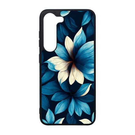 Szépséges kék virágos Art Samsung Galaxy S23 Plus tok