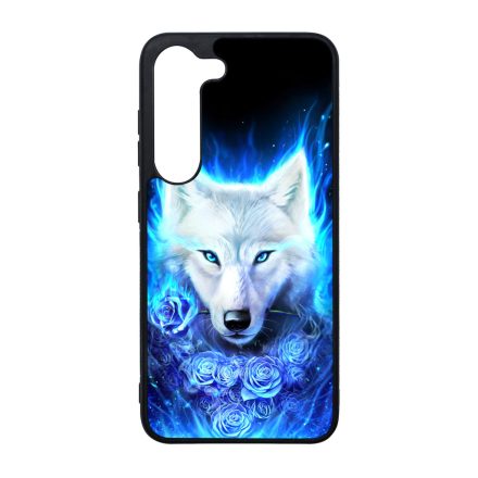 Farkas kék rózsával Samsung Galaxy S23 Plus tok