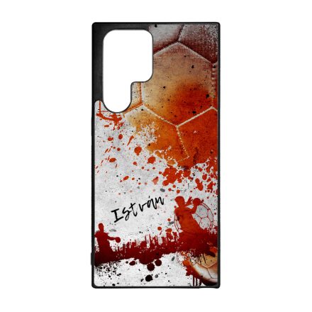 Kerd a neveddel RED kezilabda mintas Samsung Galaxy S23 Ultra tok