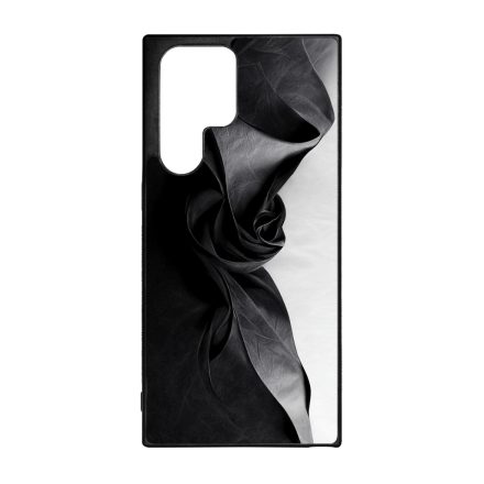 Szatén hatású fekete-fehér Art Samsung Galaxy S23 Ultra tok