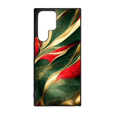 Magyaros piros-zöld márvány mintás Samsung Galaxy S23 Ultra tok