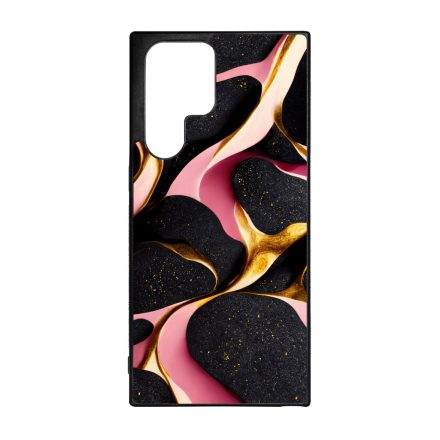 Fekete-Lila és arany mintás Art Samsung Galaxy S23 Ultra tok
