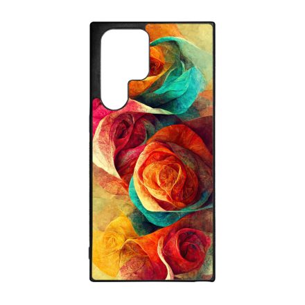 Absztrakt színes rózsák Art Samsung Galaxy S23 Ultra tok