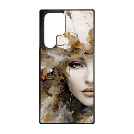 Szépséges aranyló nő Art Samsung Galaxy S23 Ultra tok
