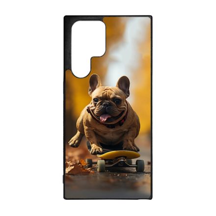 Francia bulldog gördeszkán Samsung Galaxy S23 Ultra tok